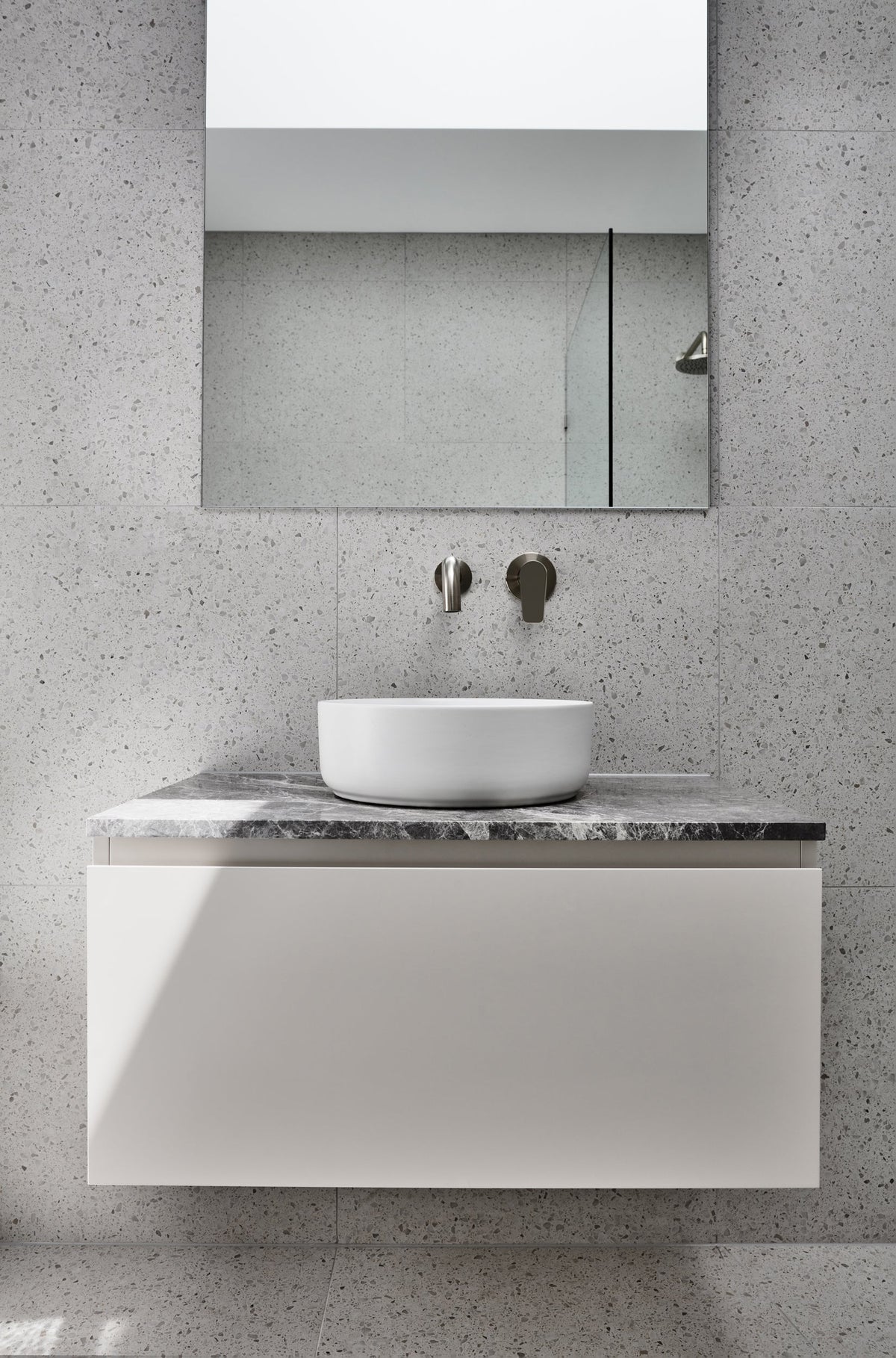 Round Wall Mixer Paddle Handle Trim Kit - In-wall Body Not Included in Brushed Nickel | Meir