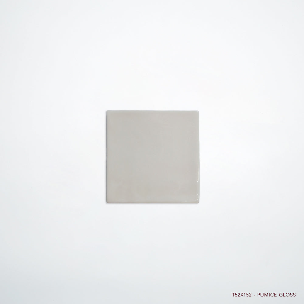MANO Handmade Look Ceramic Tiles for Bathrooms & Kitchens in Pumice, Gloss finish