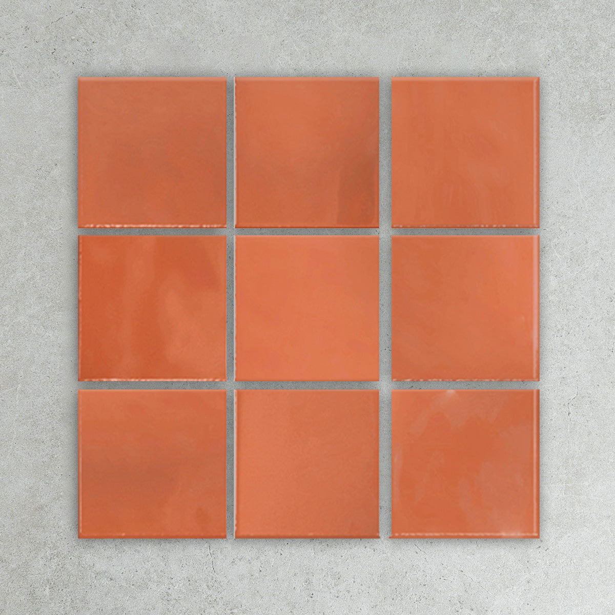 Retromix Series Glazed Porcelain Tile in Terra Ross, Gloss finish