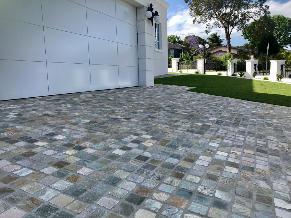 Gold Quartz Offset Cobbles Sheeted