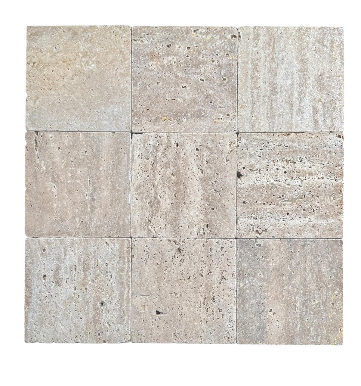 Travertine Square Tile & Mosaic | Tumbled Natural Stone