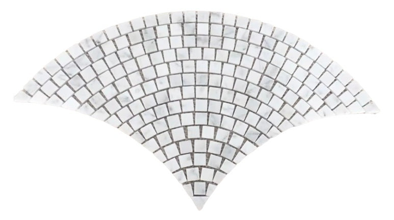 Carrara Fan Marble Mosaic | Honed Natural Stone