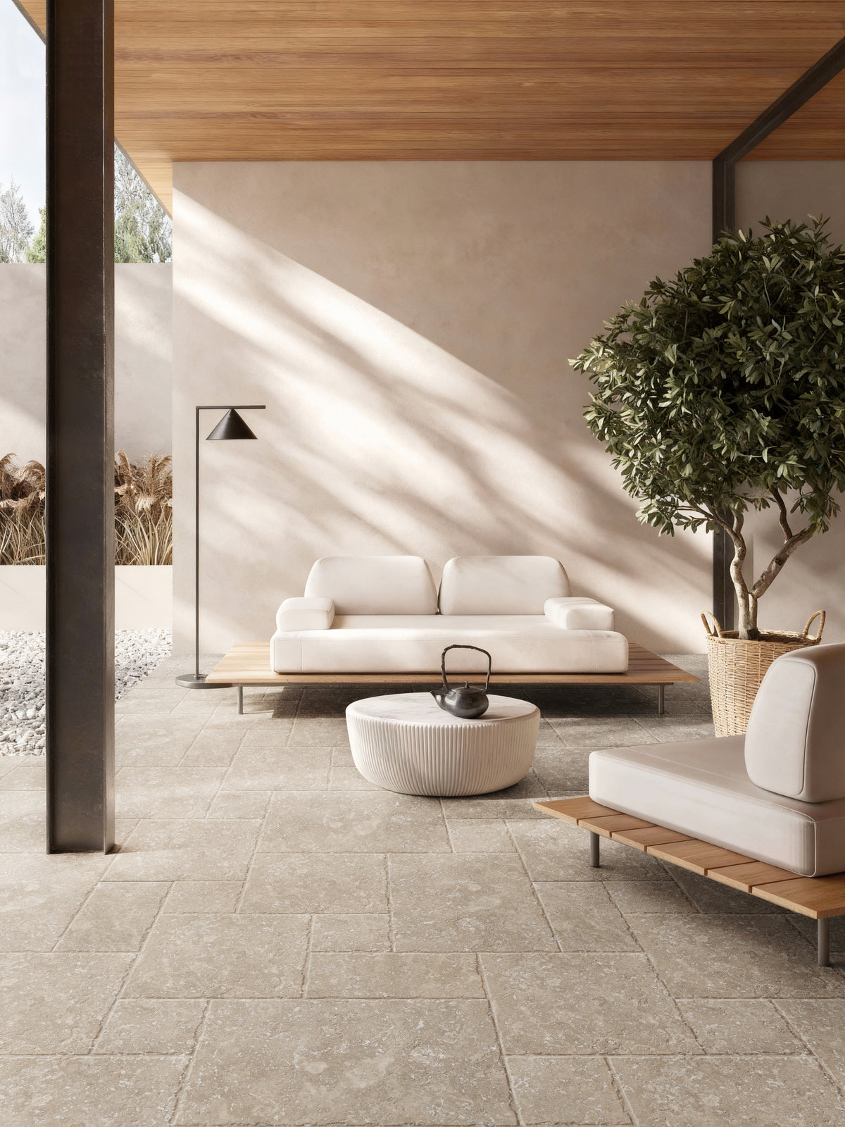 Bari Travertine Look Porcelain French Pattern