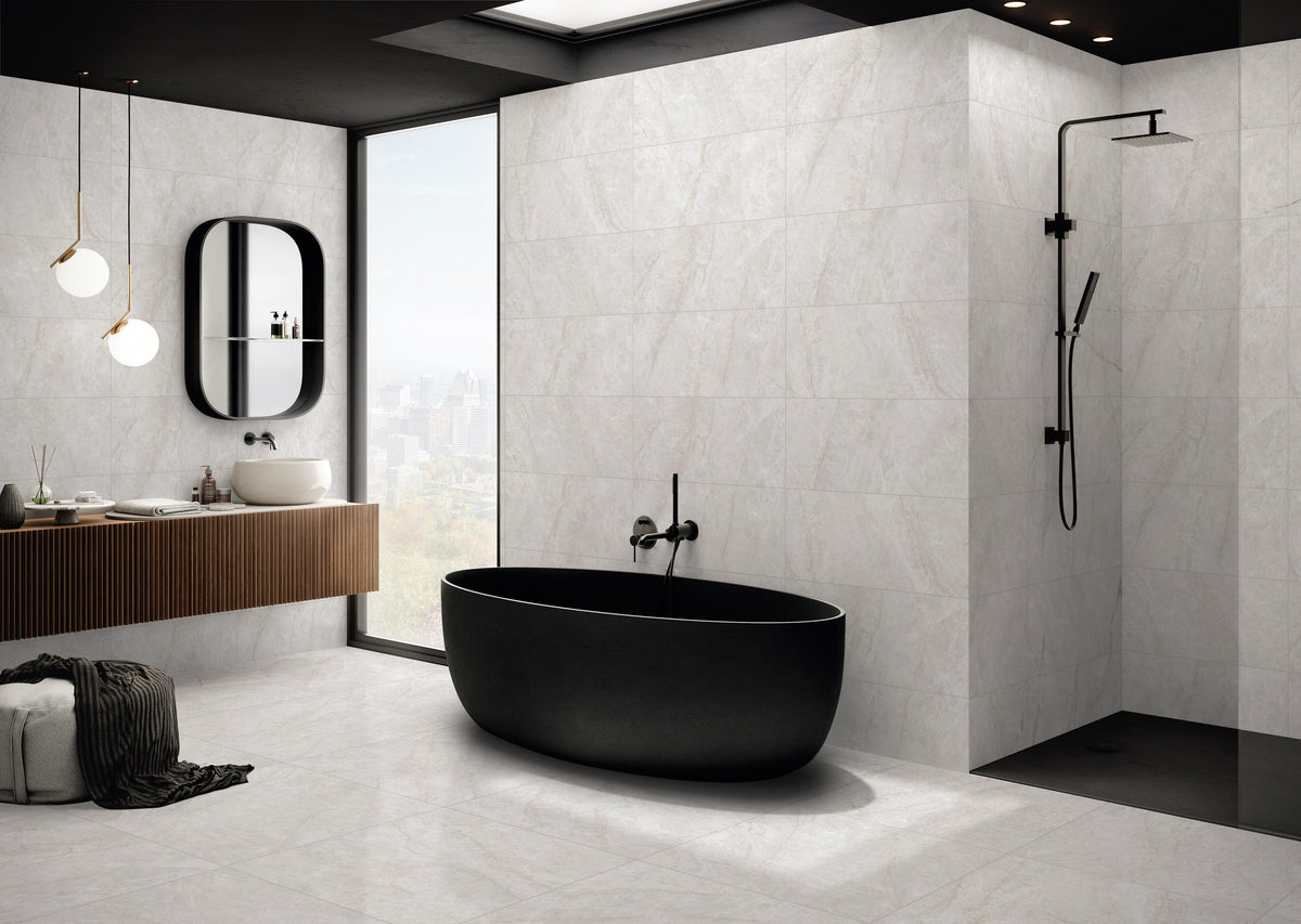 Taj Mahal Ivory Marble Look Porcelain Floor & Wall Tile