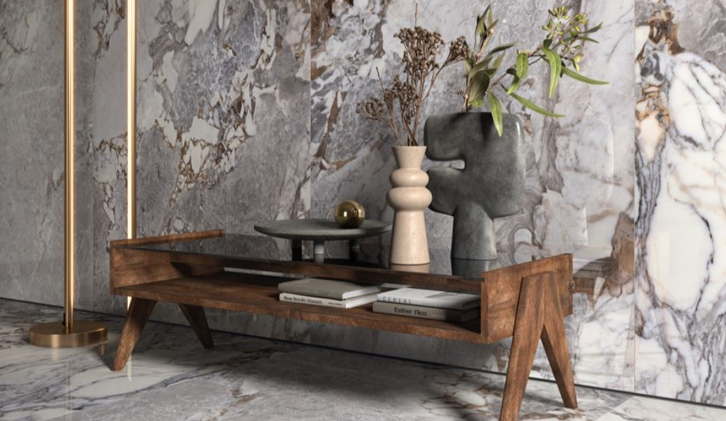 Unico Grey Marble Look Italian Porcelain Floor & Wall Tile