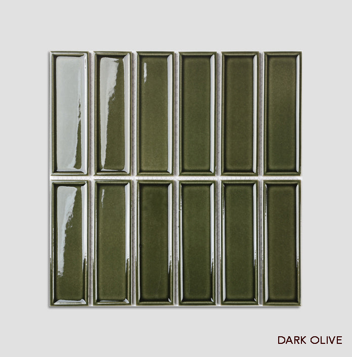 Frame Linear Porcelain Tiles | Gloss & Matt Finger Wall Tiles