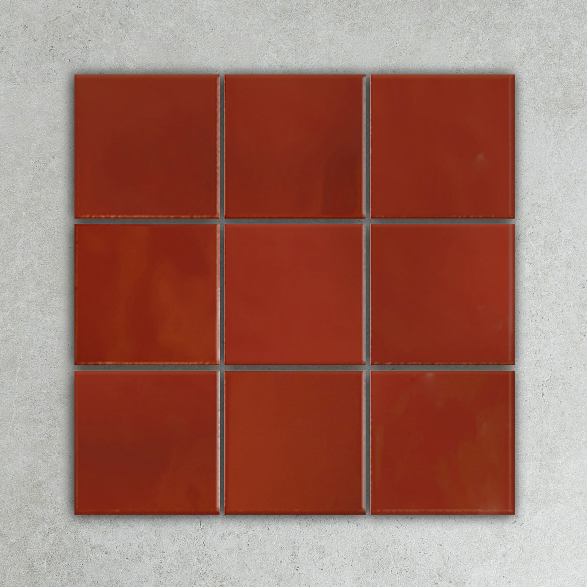 Retromix Series Glazed Porcelain Tile in Lava Red, Gloss finish