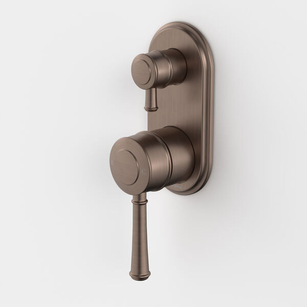 Riviere Bath/Shower Mixer with Diverter in Brushed Bronze | Caroma #Colour_Brushed Bronze
