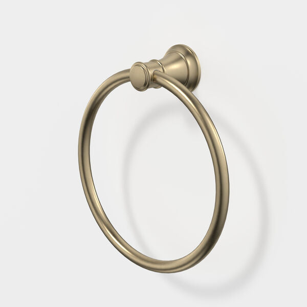 Riviere Towel Ring in Brushed Brass | Caroma #Colour_Brushed Brass