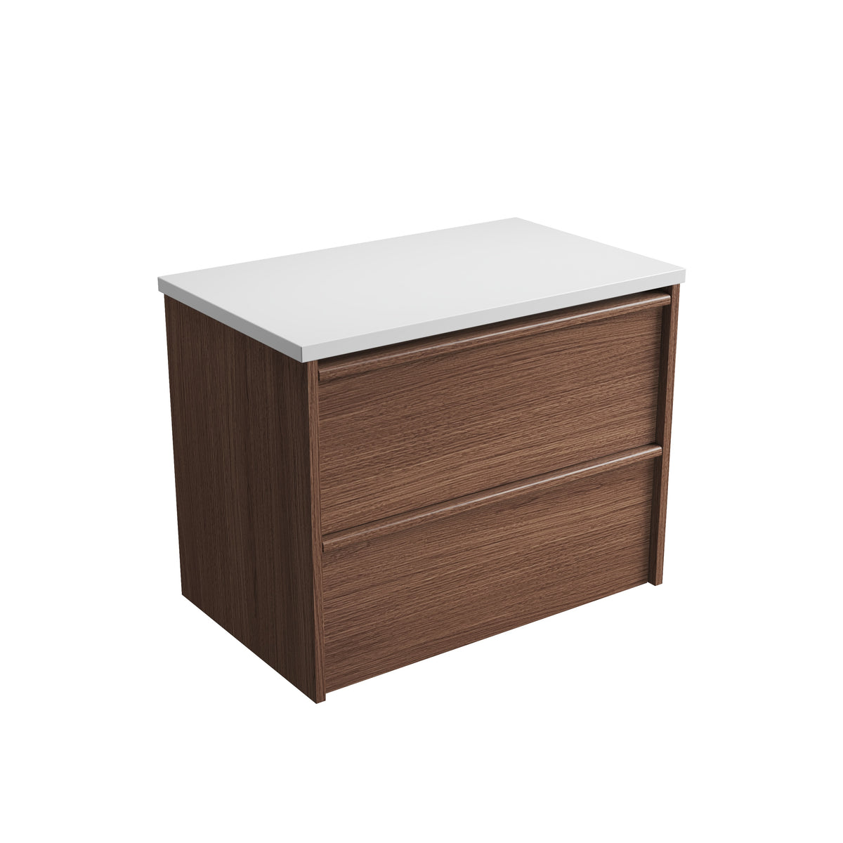 Aulic Venetta Framed Wall Hung Vanity in Walnut with Pure | Aulic