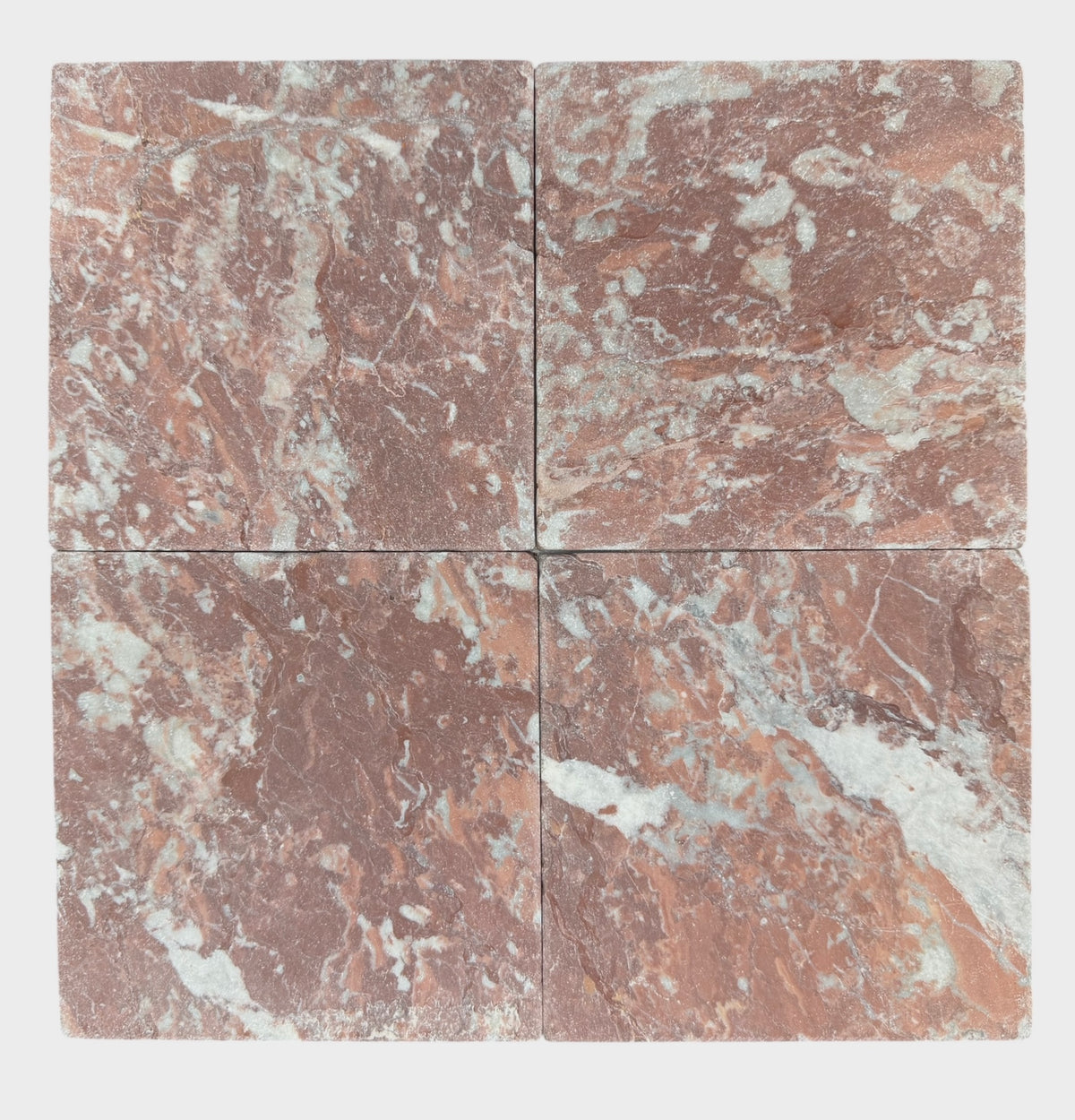 Rosso Square Marble Tile & Mosaic | Tumbled Natural Stone