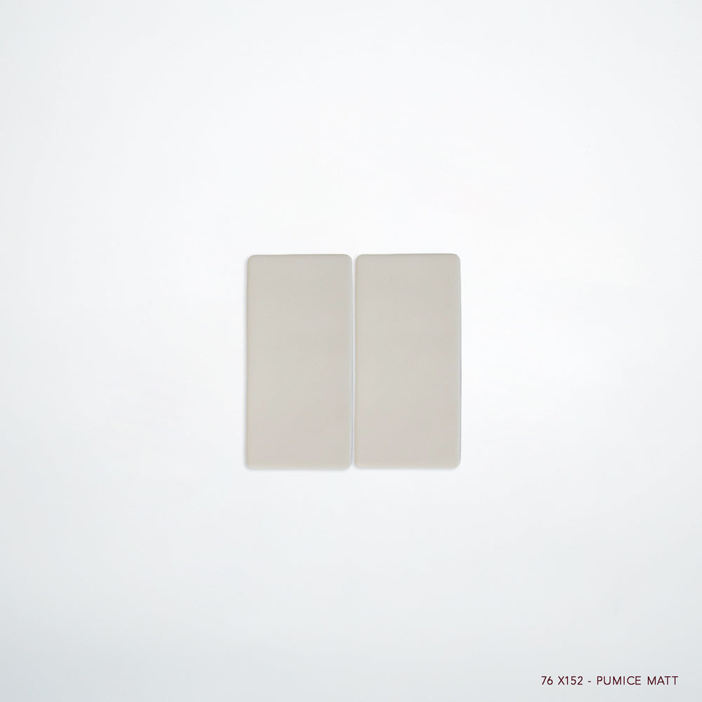 MANO Handmade Look Ceramic Tiles for Bathrooms & Kitchens in Pumice, Matt finish