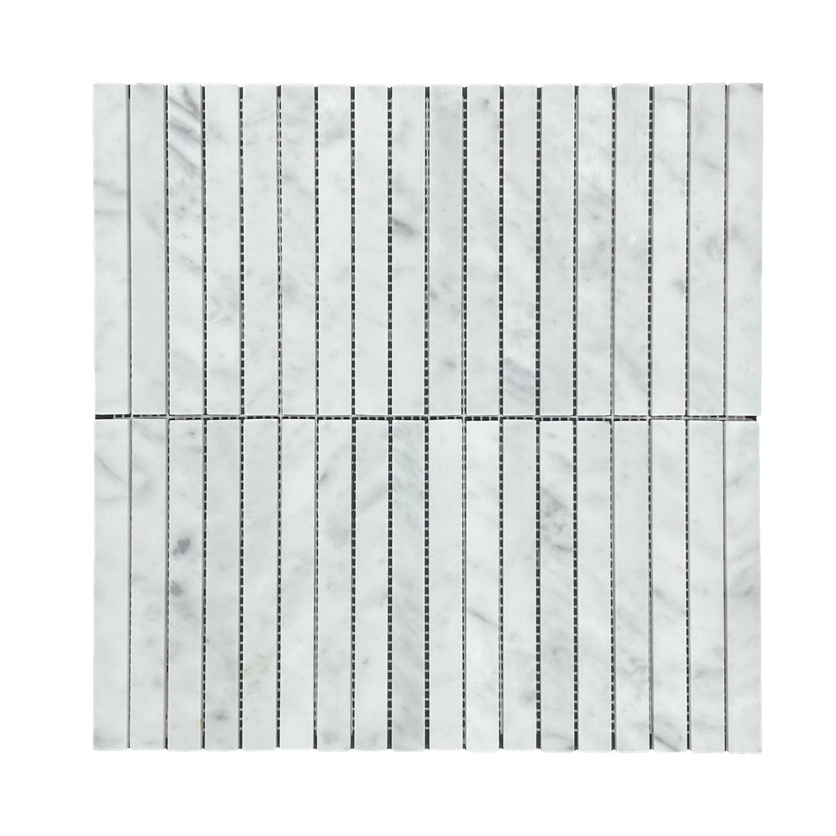 Carrara Stack Marble Mosaic | Honed Natural Stone