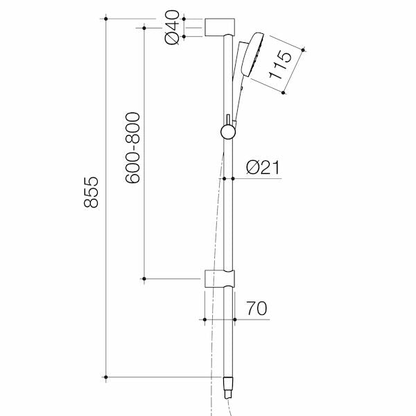 Contura II Rail Shower | Caroma