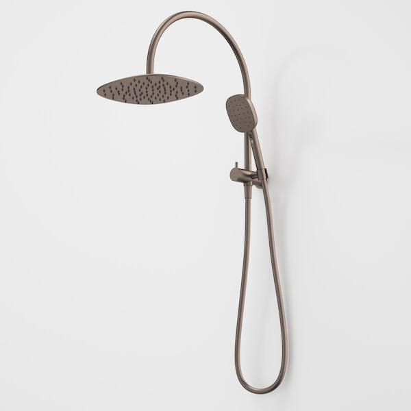 Contura II Compact Twin Shower in Brushed Bronze | Caroma #Colour_Brushed Bronze