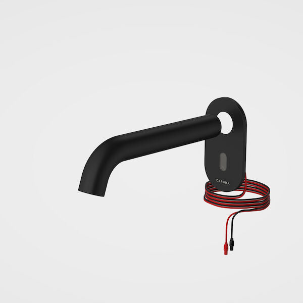 Liano II Sensor 175 Wall Outlet Trim Kit in Matte Black | Caroma #Colour_Matte Black
