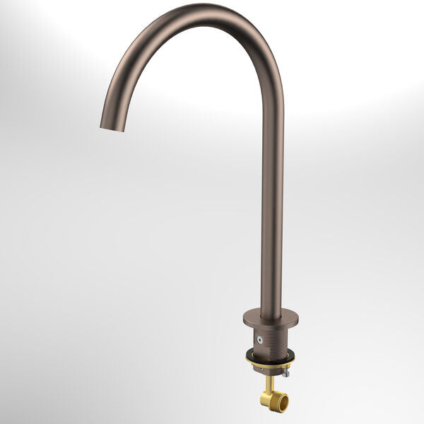 Liano II Hob Swivel Outlet 200mm in Brushed Bronze | Caroma #Colour_Brushed Bronze