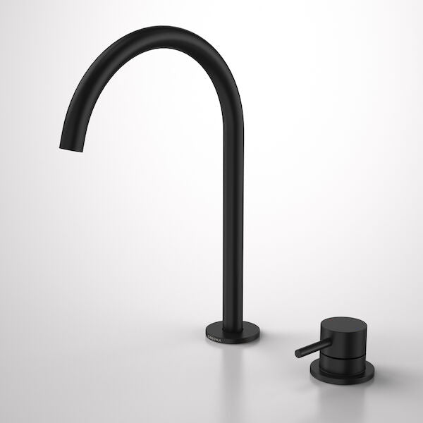 Liano II Hob Basin/Sink Mixer Set 200mm in Matte Black | Caroma #Colour_Matte Black