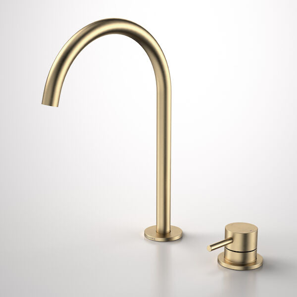 Liano II Hob Basin/Sink Mixer Set 200mm in Brushed Brass | Caroma #Colour_Brushed Brass
