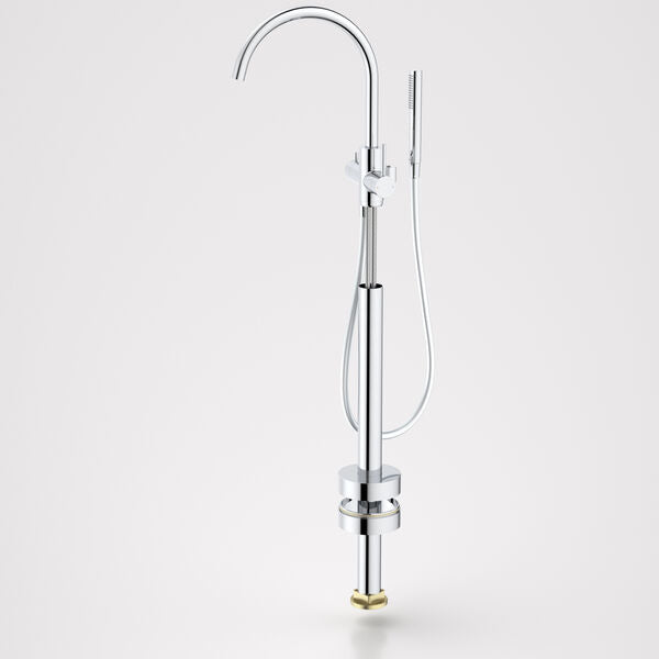 Liano II Freestanding Bath Filler with Hand Shower - Trim Kit in Chrome | Caroma #Colour_Chrome
