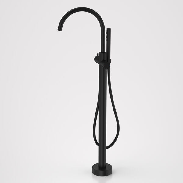 Liano II Freestanding Bath Filler with Hand Shower Complete Kit in Matte Black | Caroma #Colour_Matte Black