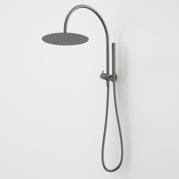Liano II Compact Twin Shower with Overhead in Gunmetal | Caroma #Colour_Gunmetal