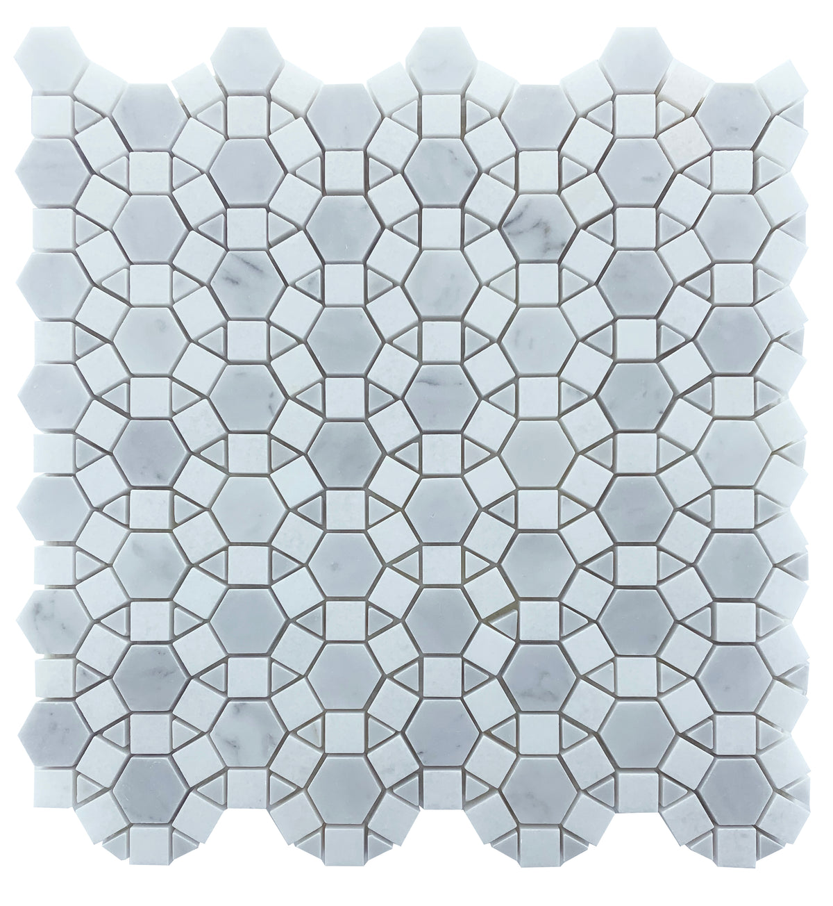 Carrara Castle Marble Mosaic | Honed & Polished Natural Stone