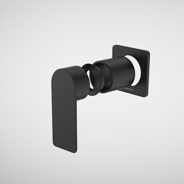 Urbane II Bath/Shower Trim Kit - Square Cover Plate in Matte Black | Caroma #Colour_Matte Black