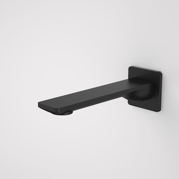 Urbane II 180mm Basin/Bath Outlet - Square Cover Plate in Matte Black | Caroma #Colour_Matte Black