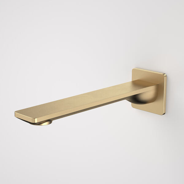 Urbane II 220mm Basin/Bath Outlet - Square Cover Plate in Brushed Brass | Caroma #Colour_Brushed Brass