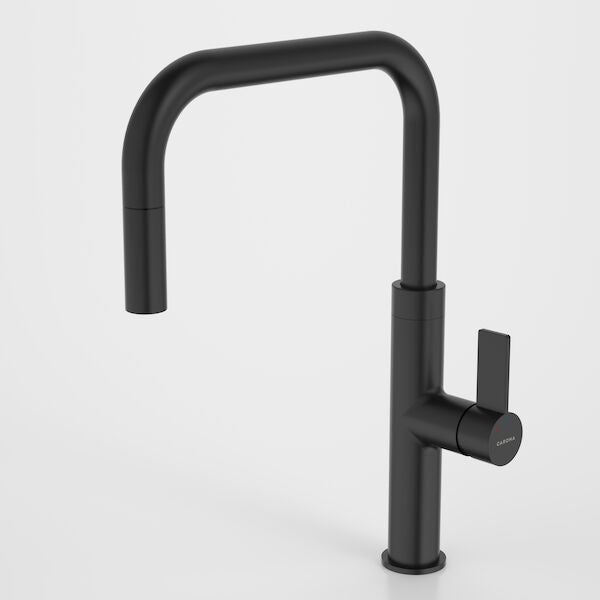 Urbane II Pull Out Sink Mixer in Matte Black | Caroma #Colour_Matte Black