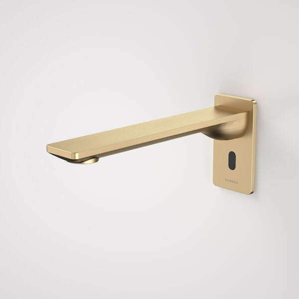 Urbane II Sensor 220 Wall Outlet Complete Kit in Brushed Brass | Caroma #Colour_Brushed Brass
