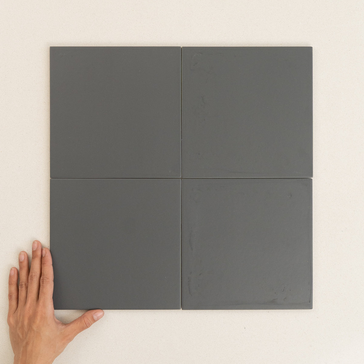 Spanish Bauhome Floor & Wall Cement Look Tile in Terrakotta, Minze, Grun, Rose, Weiss, Schwarz, Grau & Glacier, Matt finish