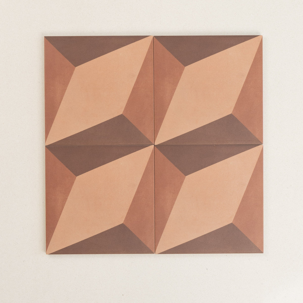 Italian D Segni Series Floor & Wall Patterned Tile in Tappeto 6 Terra Decor, Matt finish