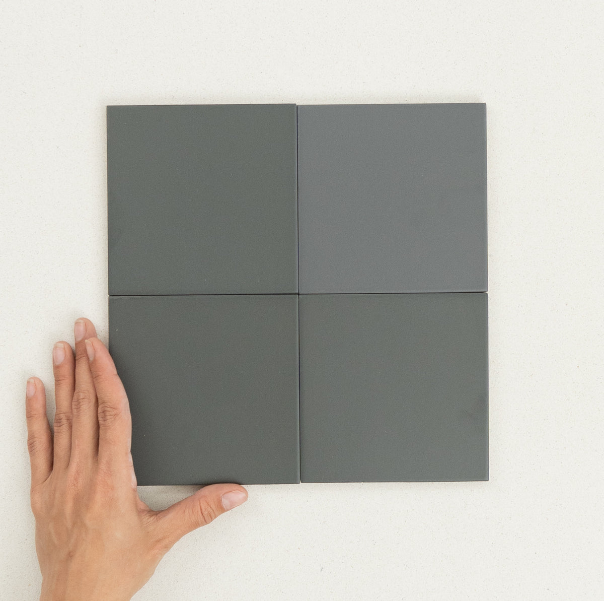 Rubik Square Floor & Wall Spanish Tile 123x123mm in Anthracite, Blue, Clay, Green, Sage, Sand, Silver, Taupe & White, Matt finish