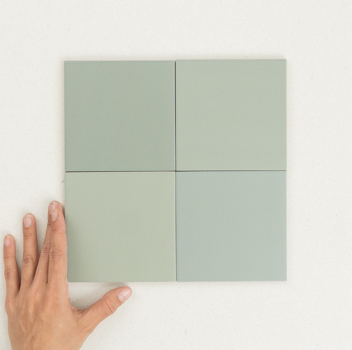 Rubik Square Floor & Wall Spanish Tile 123x123mm in Anthracite, Blue, Clay, Green, Sage, Sand, Silver, Taupe & White, Matt finish