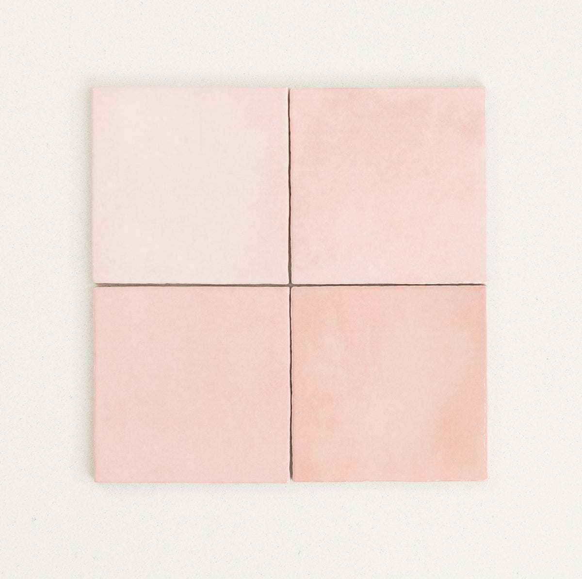 Artisan Spanish Subway & Square Wall Tile in Rose Mallow (pink), Gloss finish