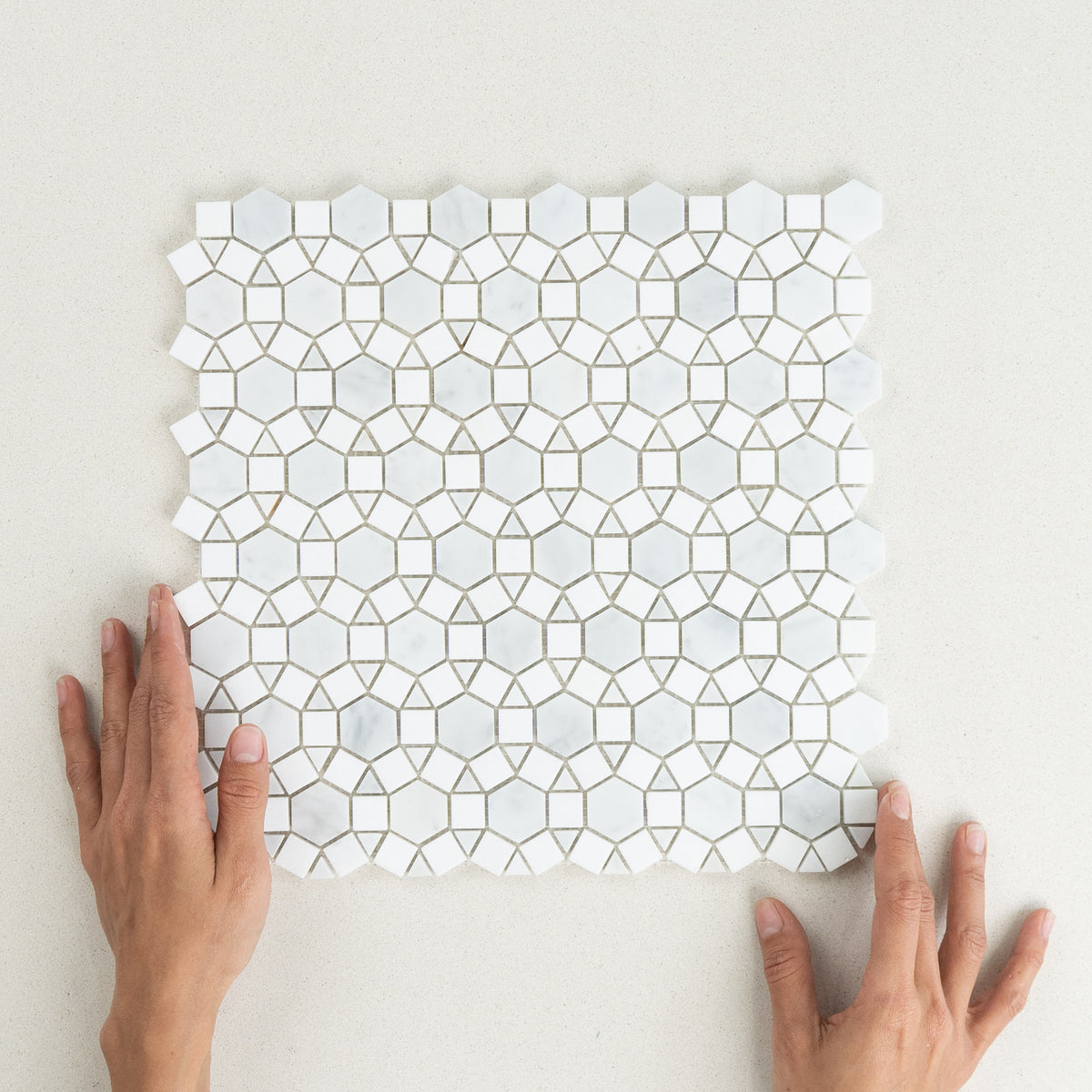Carrara Castle Marble Mosaic | Honed & Polished Natural Stone