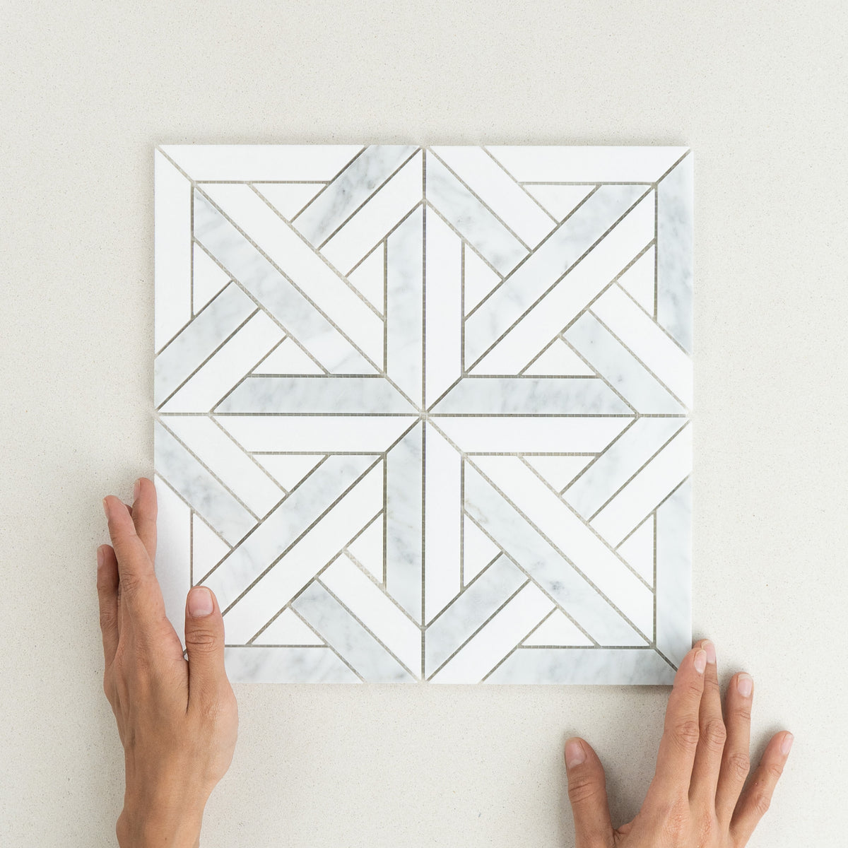 Carrara Parquet Marble Mosaic | Honed Natural Stone