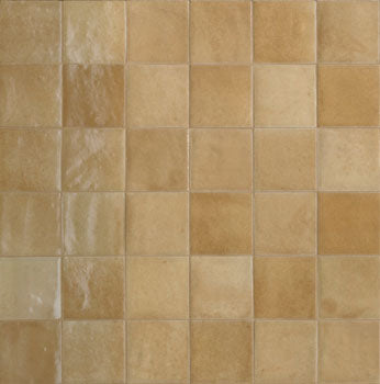 Zellige Italian Wall Tile in Camello, Gloss finish