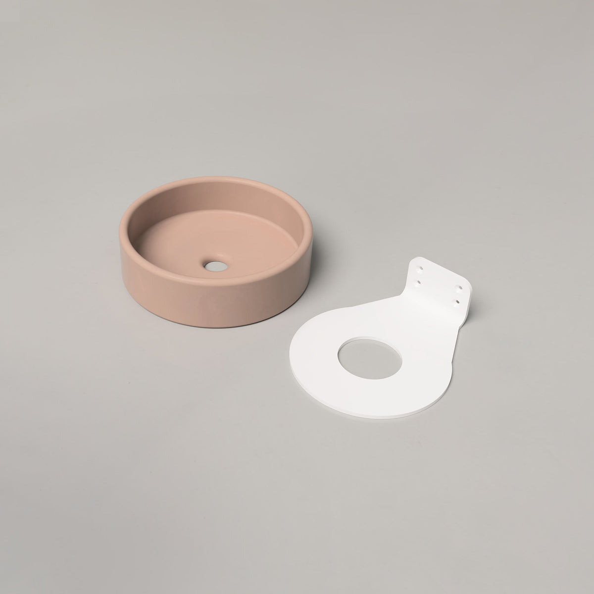 Nood Co Bowl Concrete Basin in Blush Pink | Nood Co