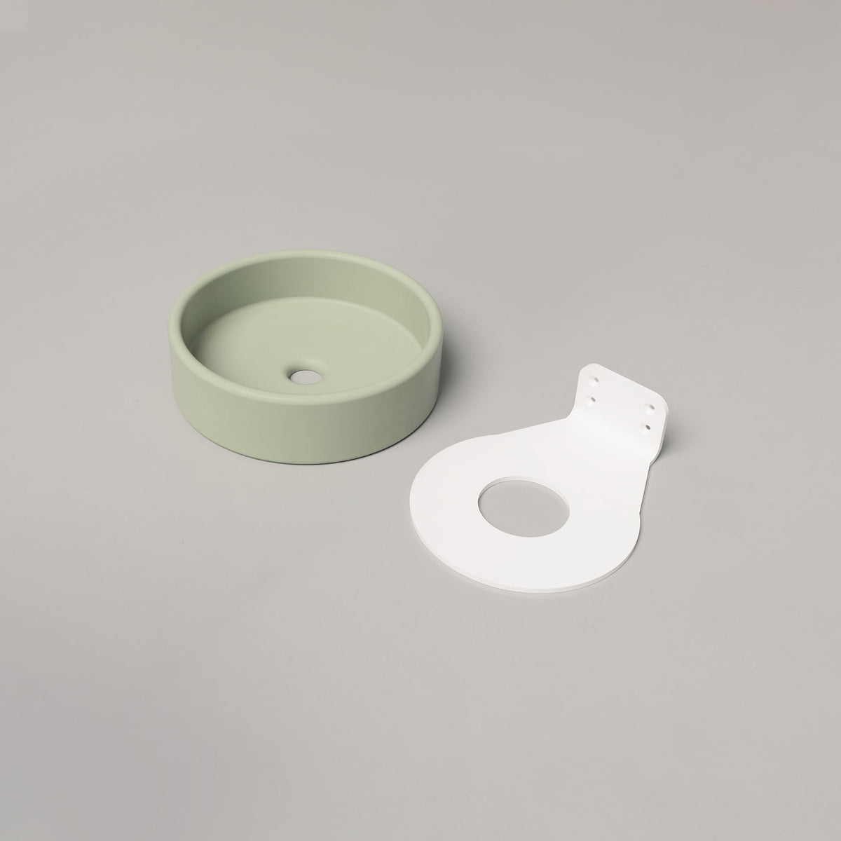 Nood Co Bowl Concrete Basin in Mint | Nood Co