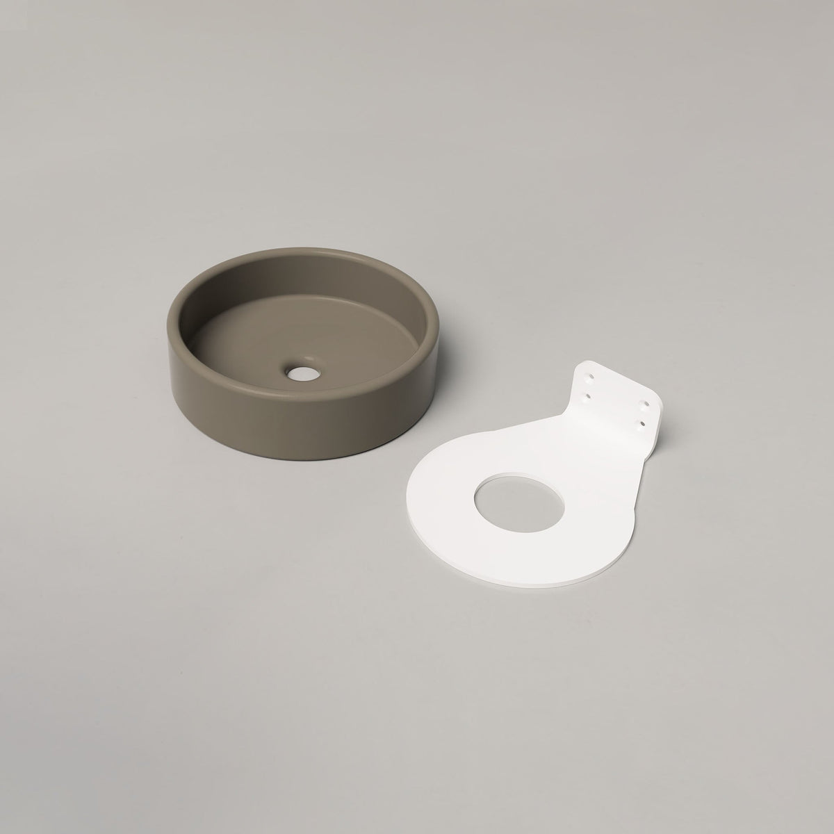 Nood Co Bowl Concrete Basin in Olive | Nood Co