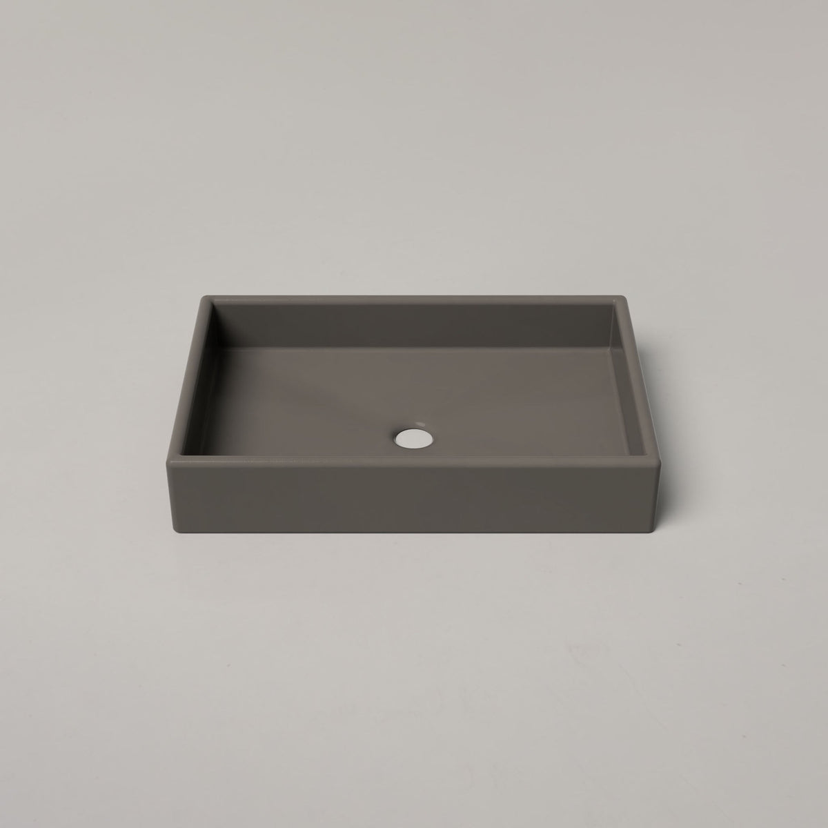 Nood Co Box Concrete Basin in Mid Tone Grey | Nood Co