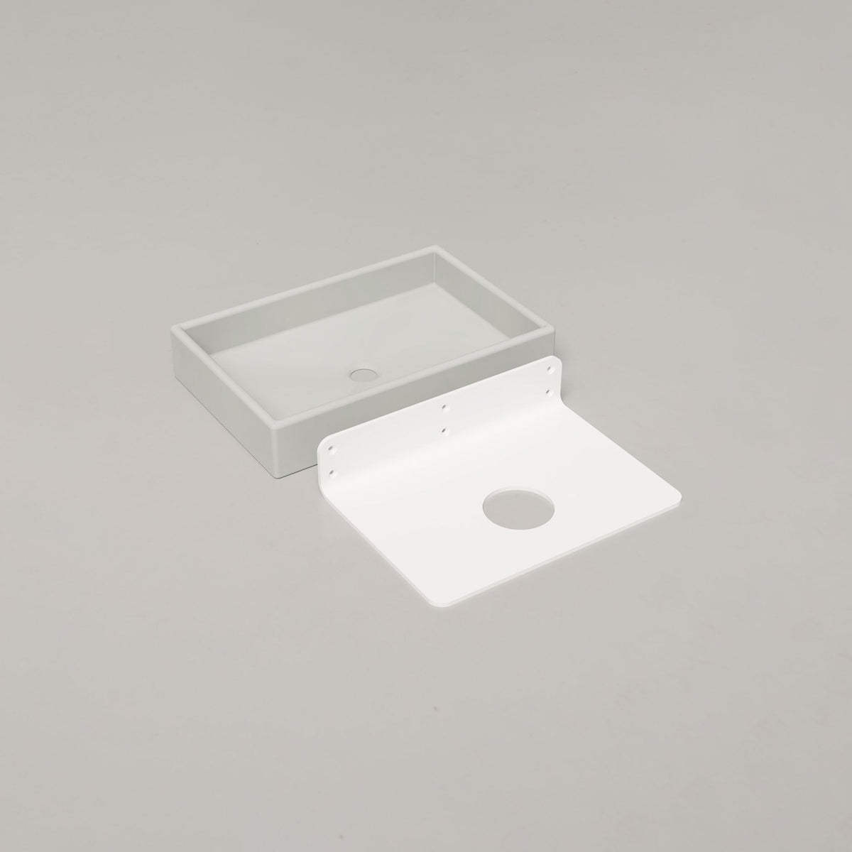 Nood Co Box Concrete Basin in Cloud, wall mount | Nood Co
