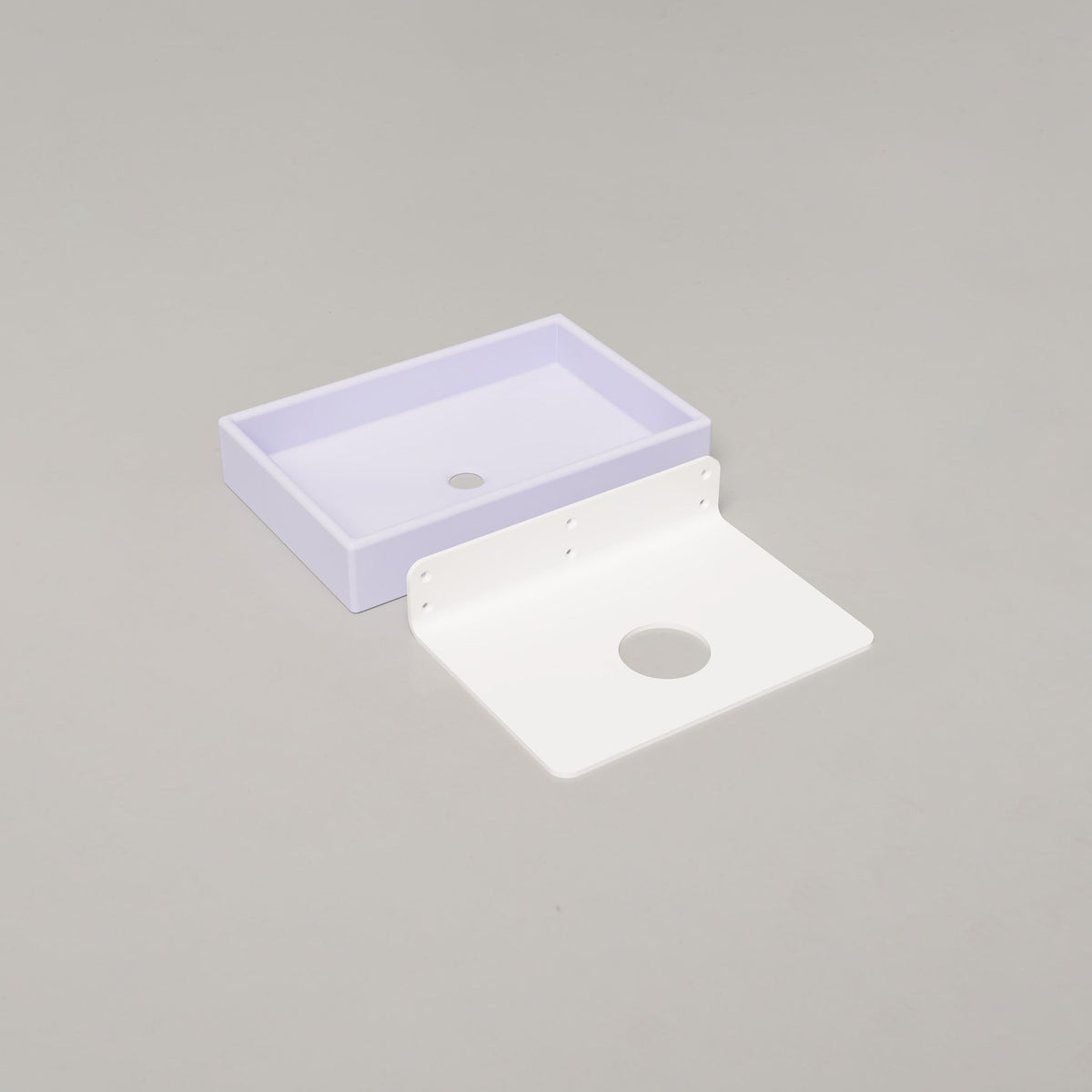 Nood Co Box Concrete Basin in Lilac, wall mount | Nood Co