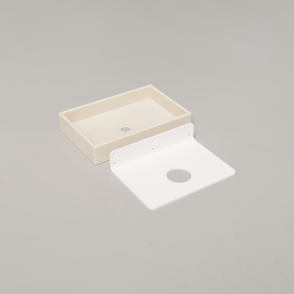 Nood Co Box Concrete Basin in Wheat, wall mount | Nood Co