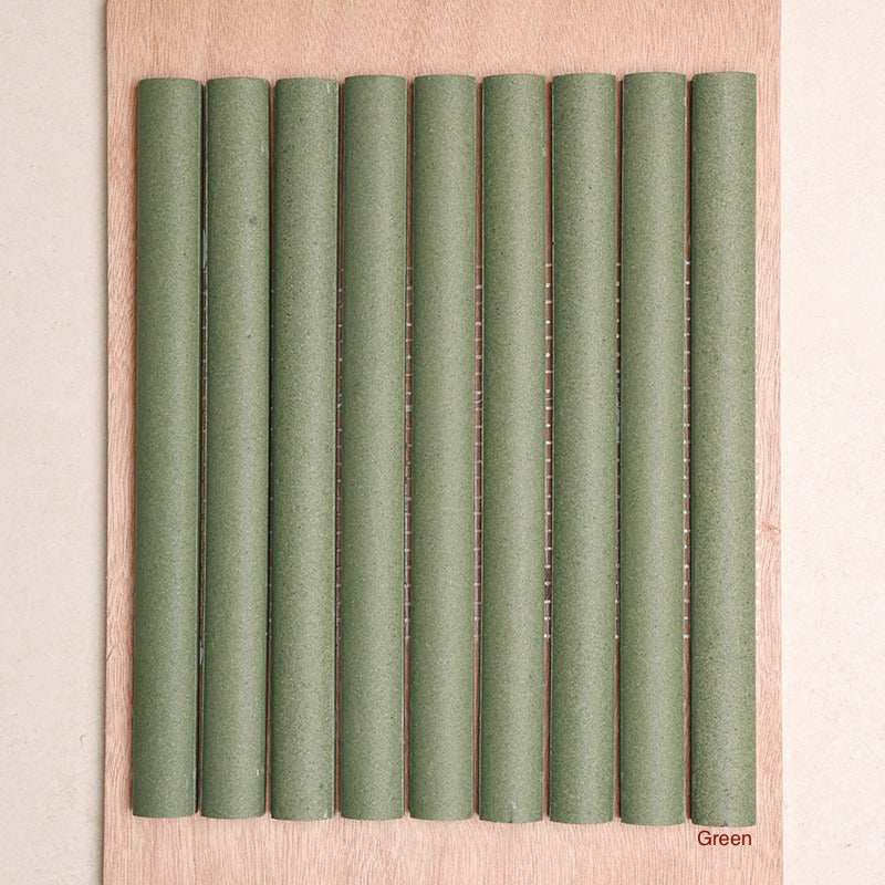 Bamboo Series Porcelain 286x260 mm Mosaic in Green, Matt finish
