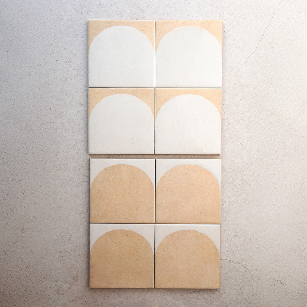 Arch Series Porcelain Floor and Wall Terracotta Look Tile 150 x 150 mm in Cotto, Glazed finish