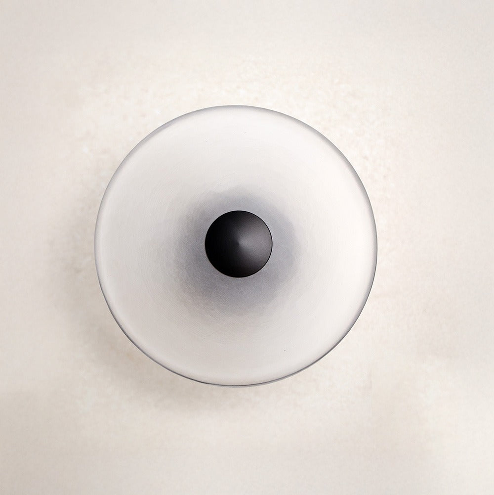 Black - Lunara Caspia Frosted Wall Light